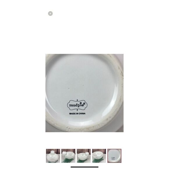 Mud Pie Ceramic Dip Bowl or Candy Dish w/ Cute Apple “ Live. Love. Teach. - Picture 5 of 6